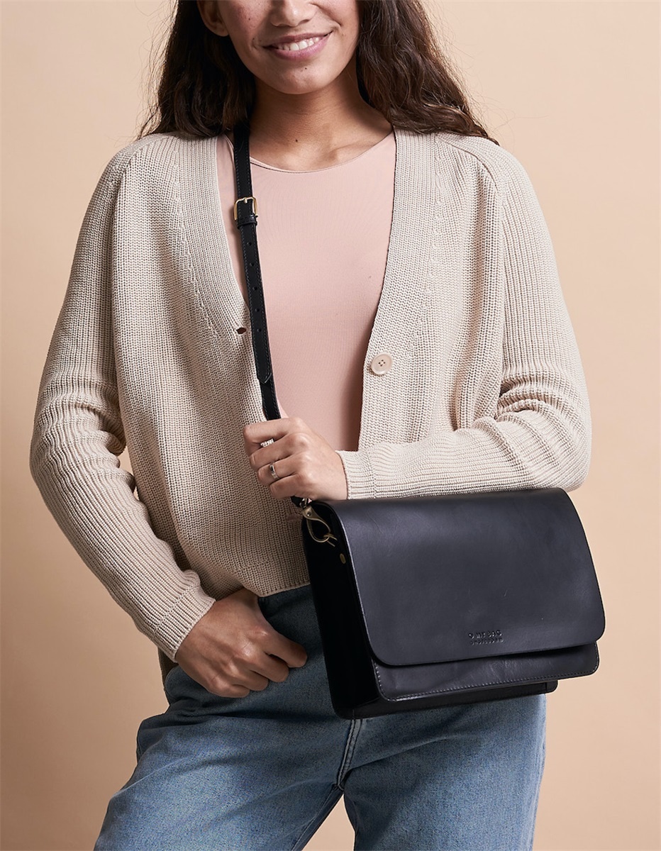 OMyBag tas 'Audrey' leer - zwart