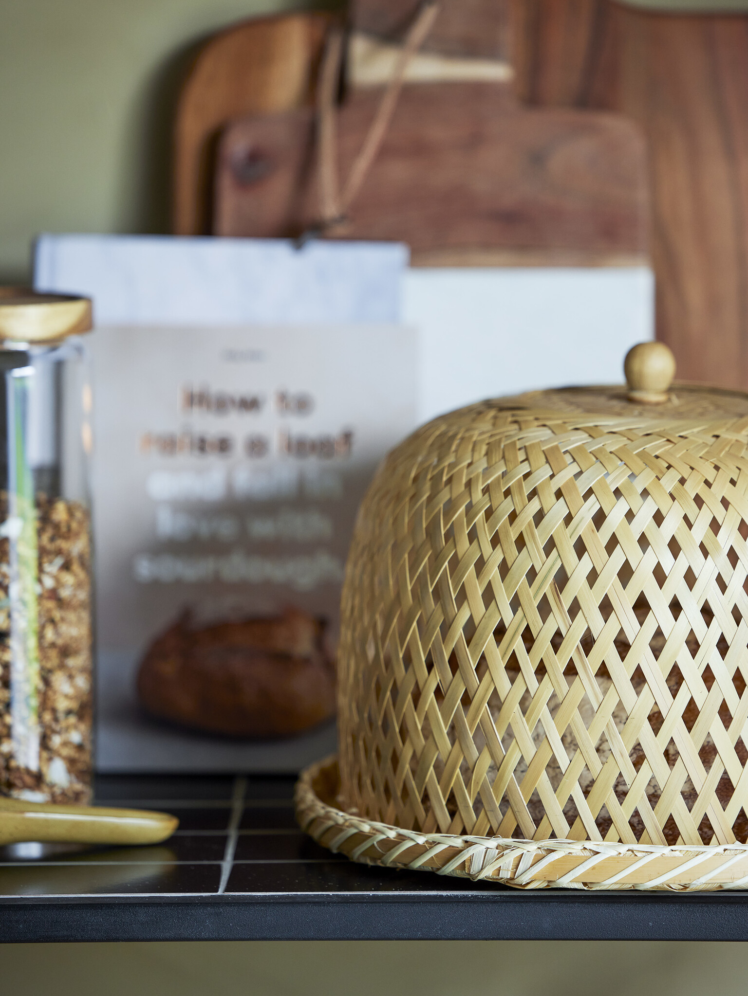 Bloomingville bewaarstolp 'Lullo' - bamboe