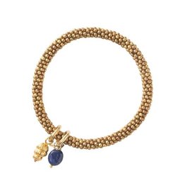 A Beautiful Story bracelet 'Jacky' gold - lapis lazuli