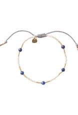 A Beautiful Story bracelet 'Warrior' gold - lapis lazuli