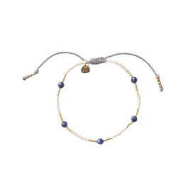 A Beautiful Story bracelet 'Warrior' gold - lapis lazuli