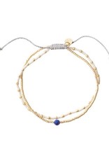 A Beautiful Story bracelet 'Friendship' gold - lapis lazuli