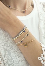 A Beautiful Story bracelet 'Loyal' gold - lapis lazuli