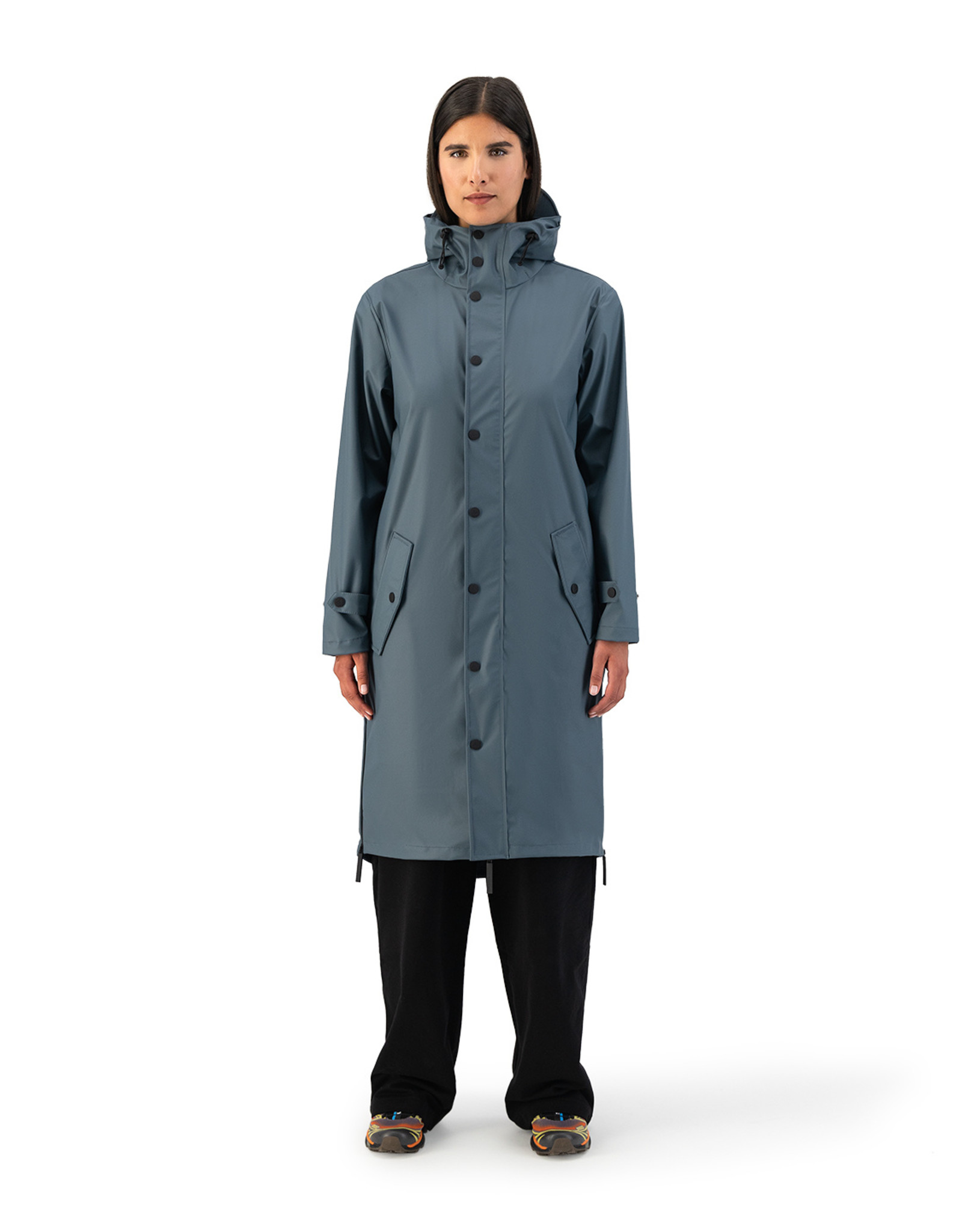 Maium regenjas / poncho 'Original'  - blauw - grijs