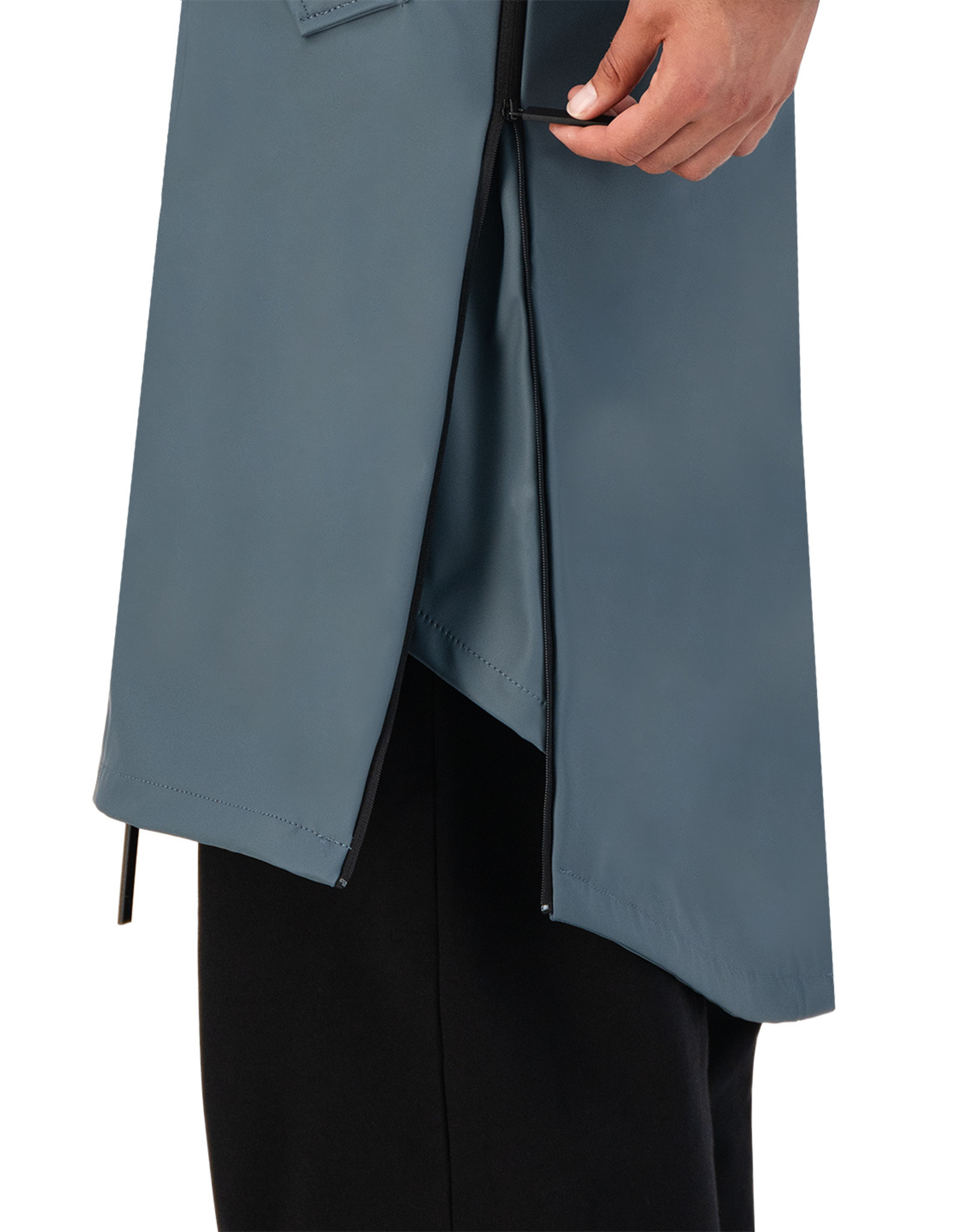 Maium regenjas / poncho 'Original'  - blauw - grijs