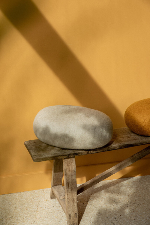 Mushkane pillow 'Chakati'  felt - sand