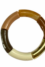 ByBjor armband 'Rainbow' - gold / natural