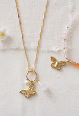 A Beautiful Story Necklace 'Pleasant' gold - rose quartz