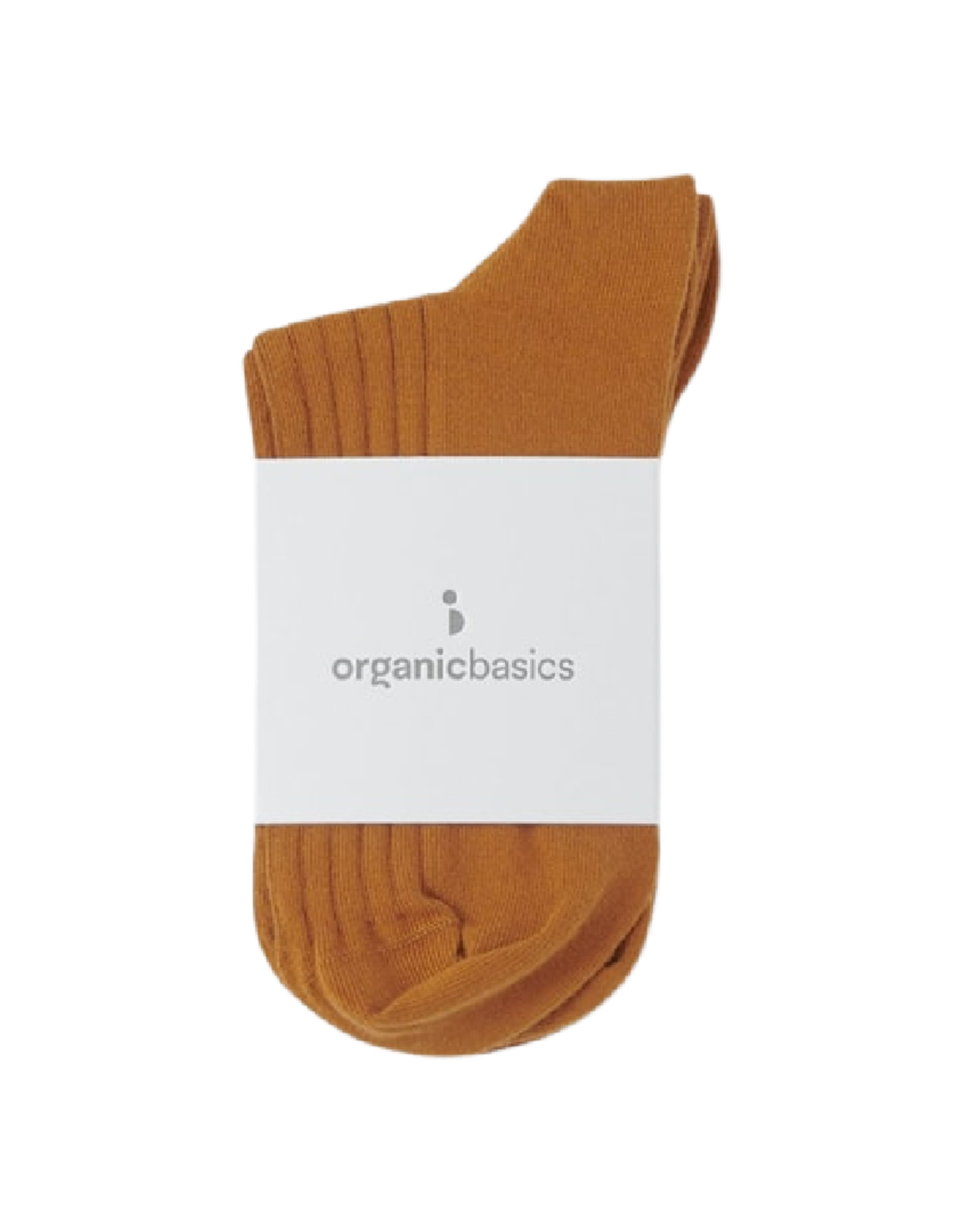 Organic Basics set/2 socks rib ochre - cotton