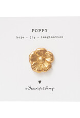A Beautiful Story Brooch 'Poppy' - gold