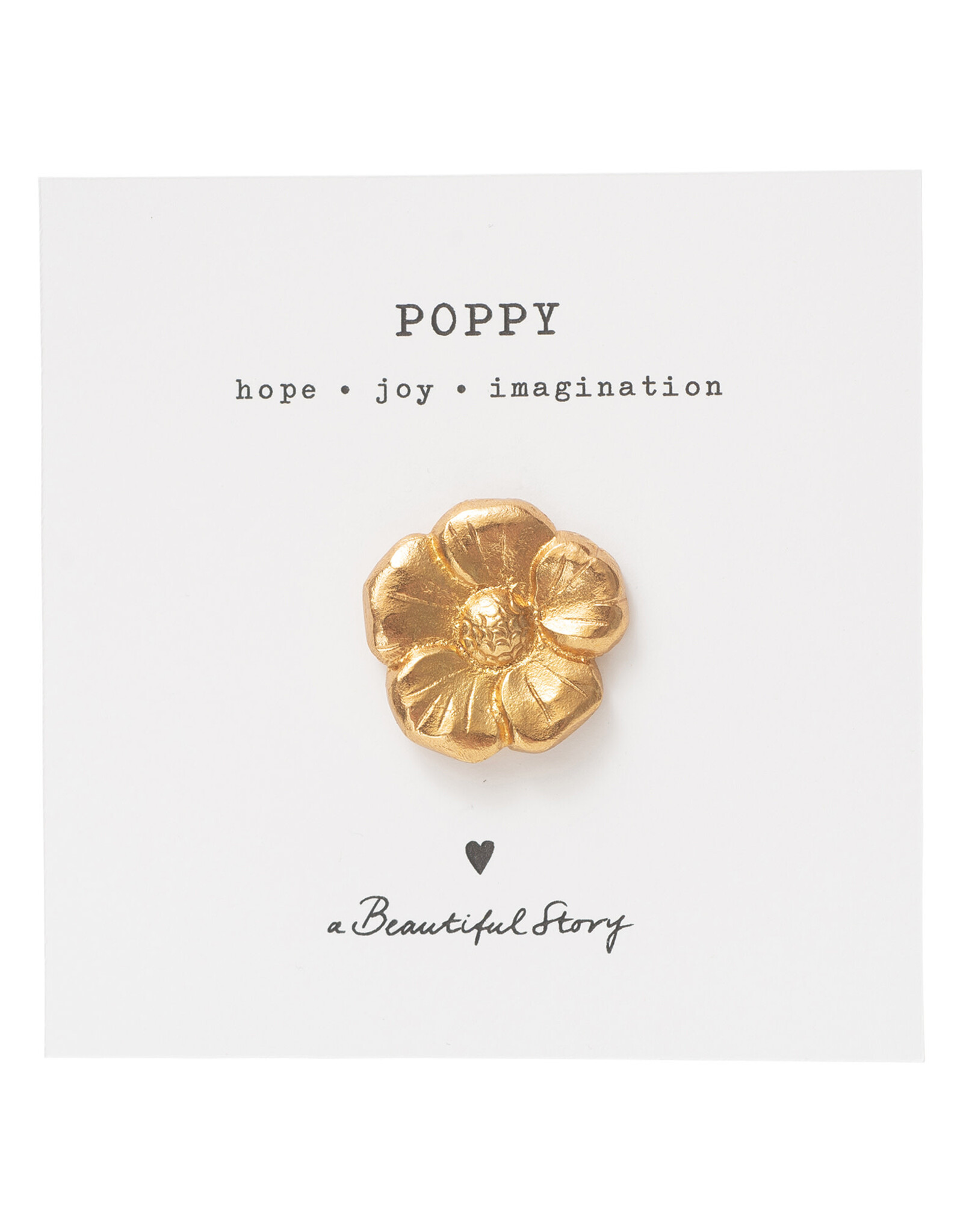 A Beautiful Story Brooch 'Poppy' - gold