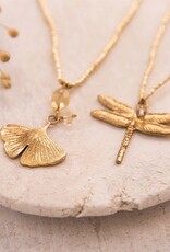 A Beautiful Story ketting 'Blessing' ginko goud - citrien