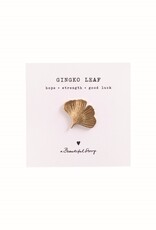 A Beautiful Story Brooch Ginkgo Leaf Gold Plated
