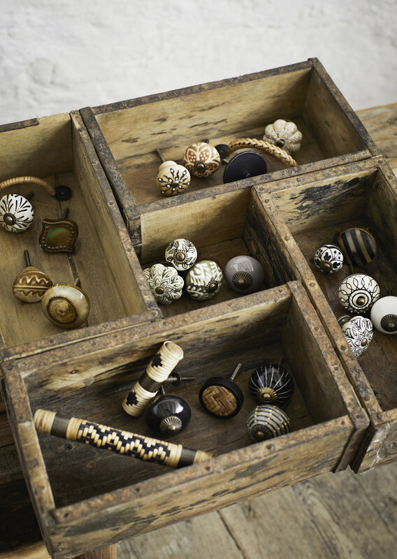 Madam Stoltz Door handle 'Rattan'