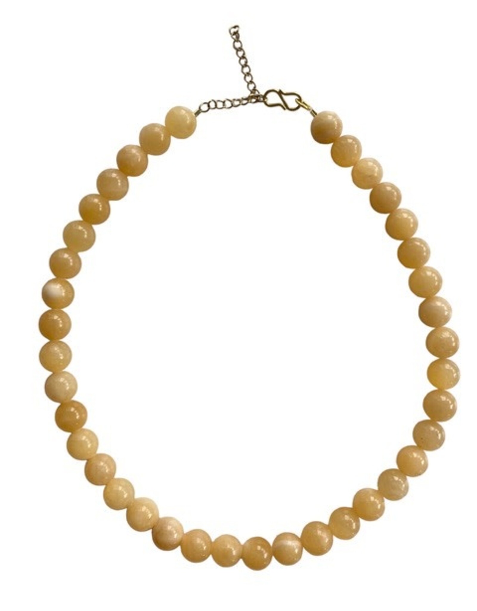 ByBjor ketting  'Chunky Jade' - beige