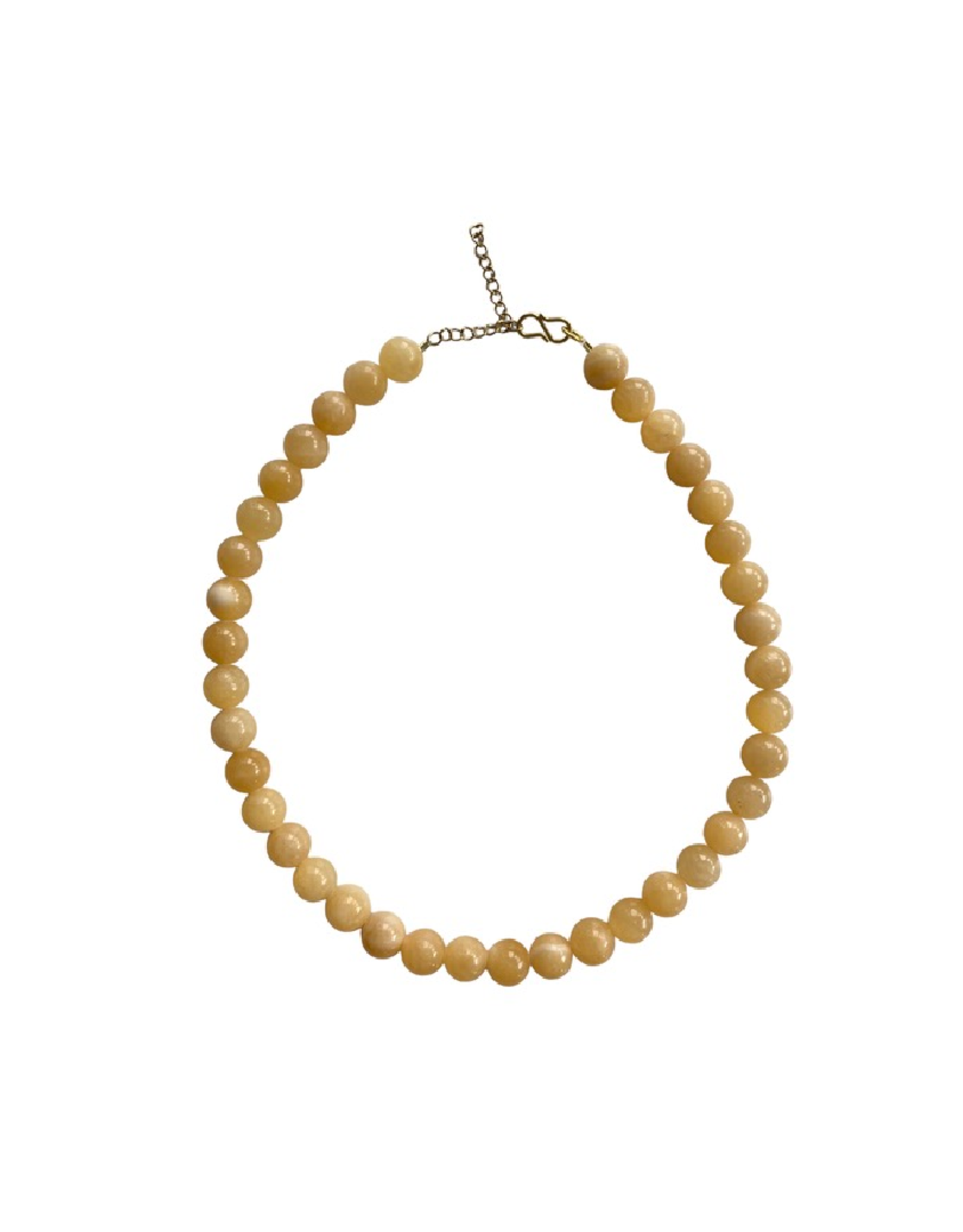 ByBjor ketting  'Chunky Jade' - beige