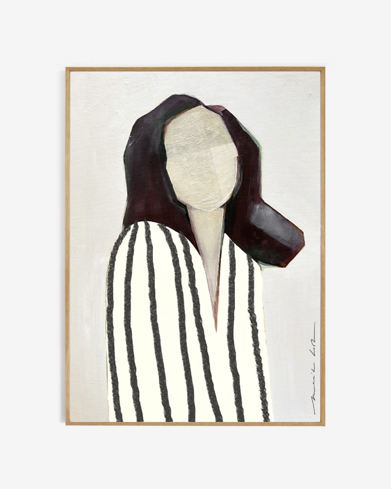 My Deer Art Shop artprint 'Lady in Stripes'