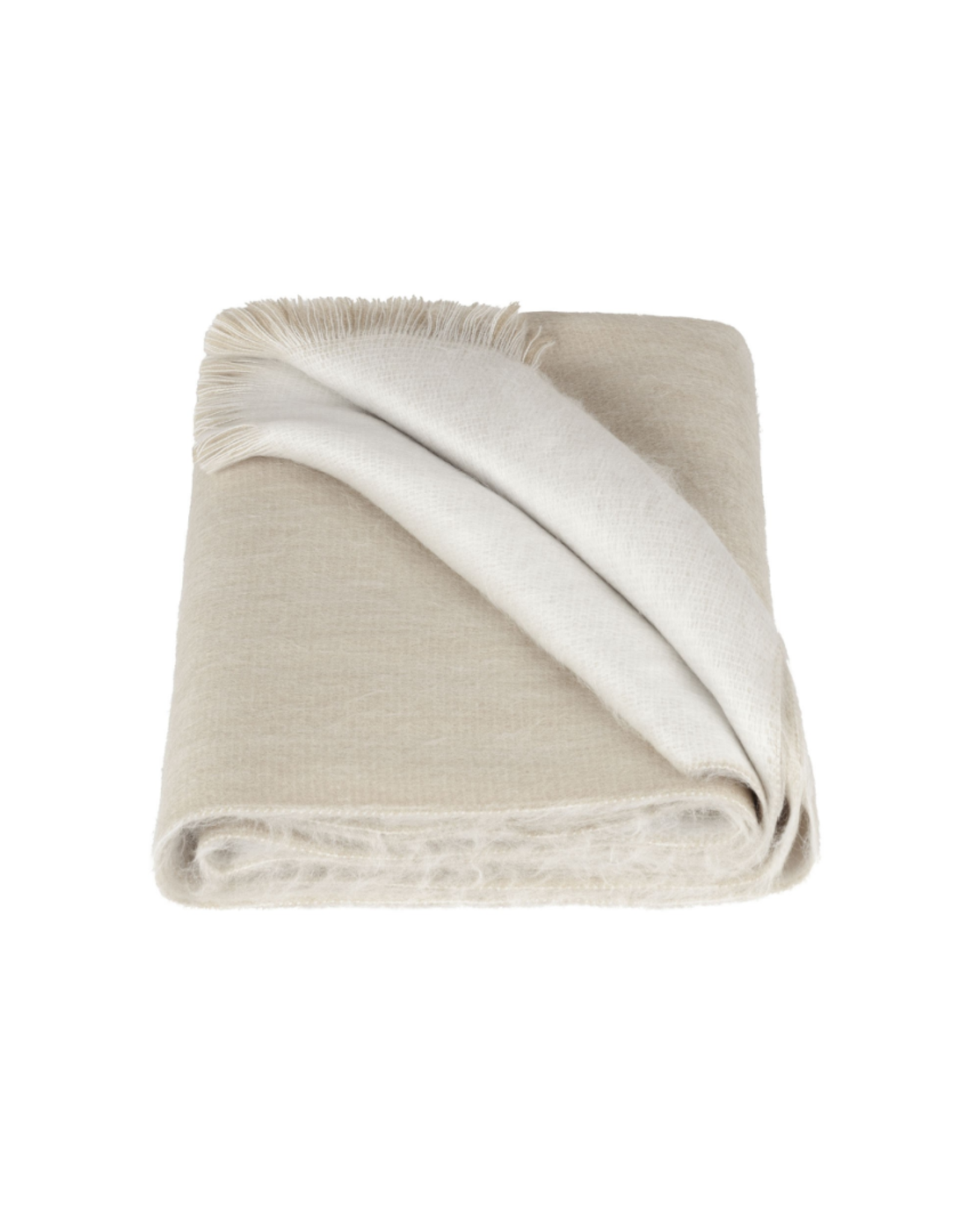 Alpacaloca sjaal Alpaca slim - beige / wit