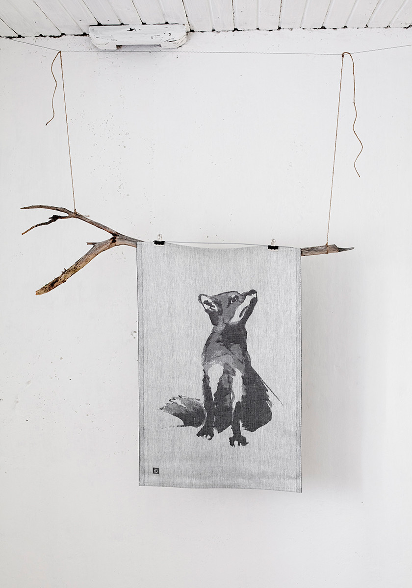 Teemu Järvi Copy of theedoek 'Huuhkaja' - linnen / katoen