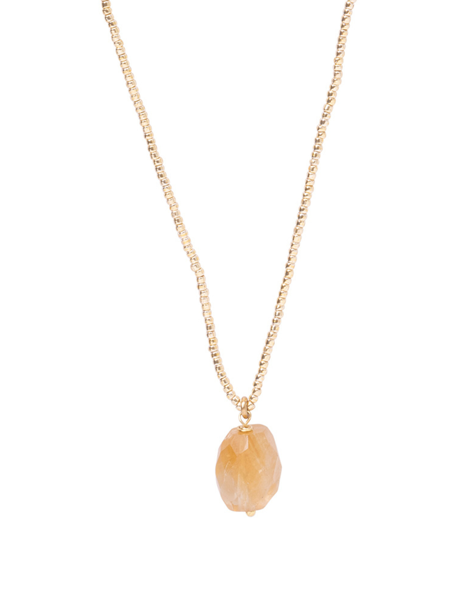 A Beautiful Story Necklace 'Calm' - Citrine