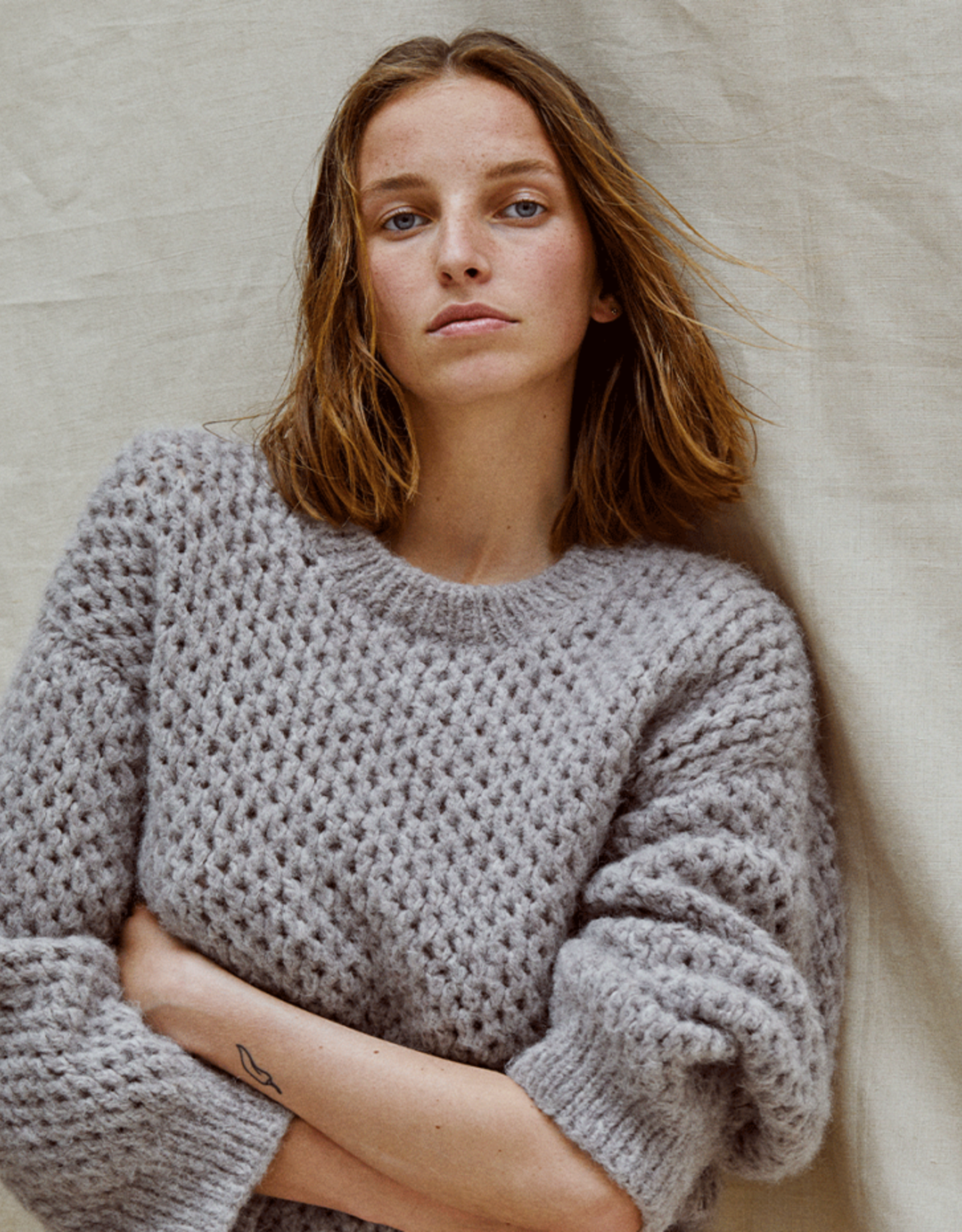 Inti Knitwear trui 'Lazy' alpaca - havana