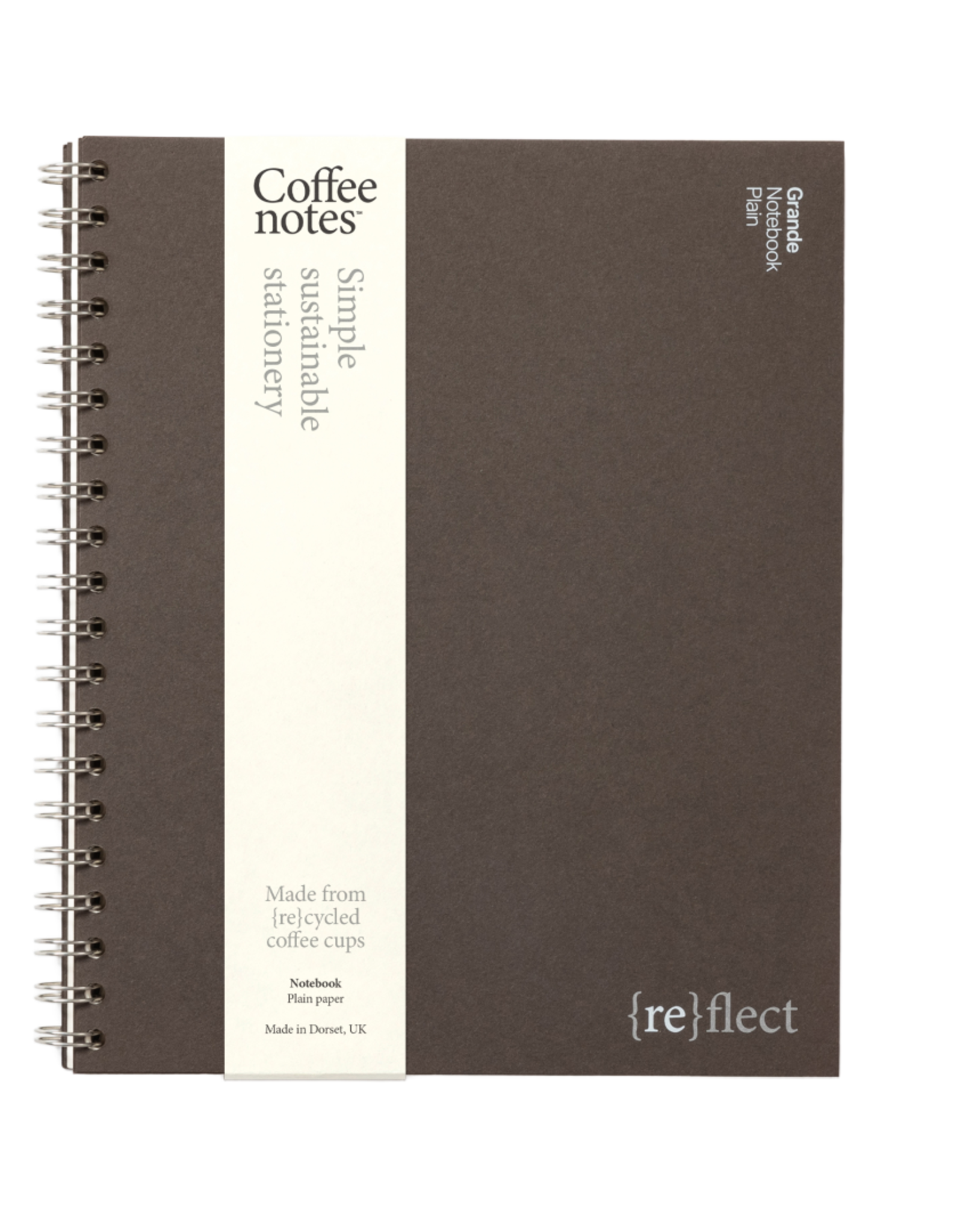 Coffee Notes ringband "notebook' L - espresso