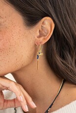 A Beautiful Story earrings 'Generous' gold - lapis lazuli