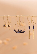 A Beautiful Story earrings 'Generous' gold - lapis lazuli
