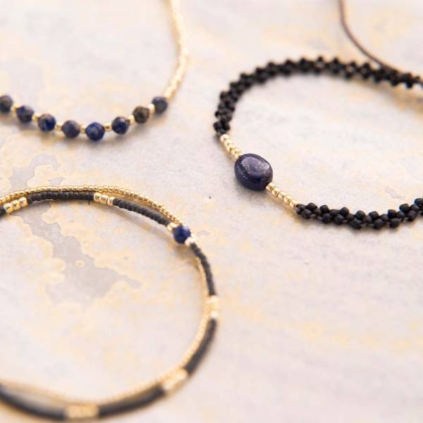 A Beautiful Story bracelet 'Emotion' gold - lapis lazuli