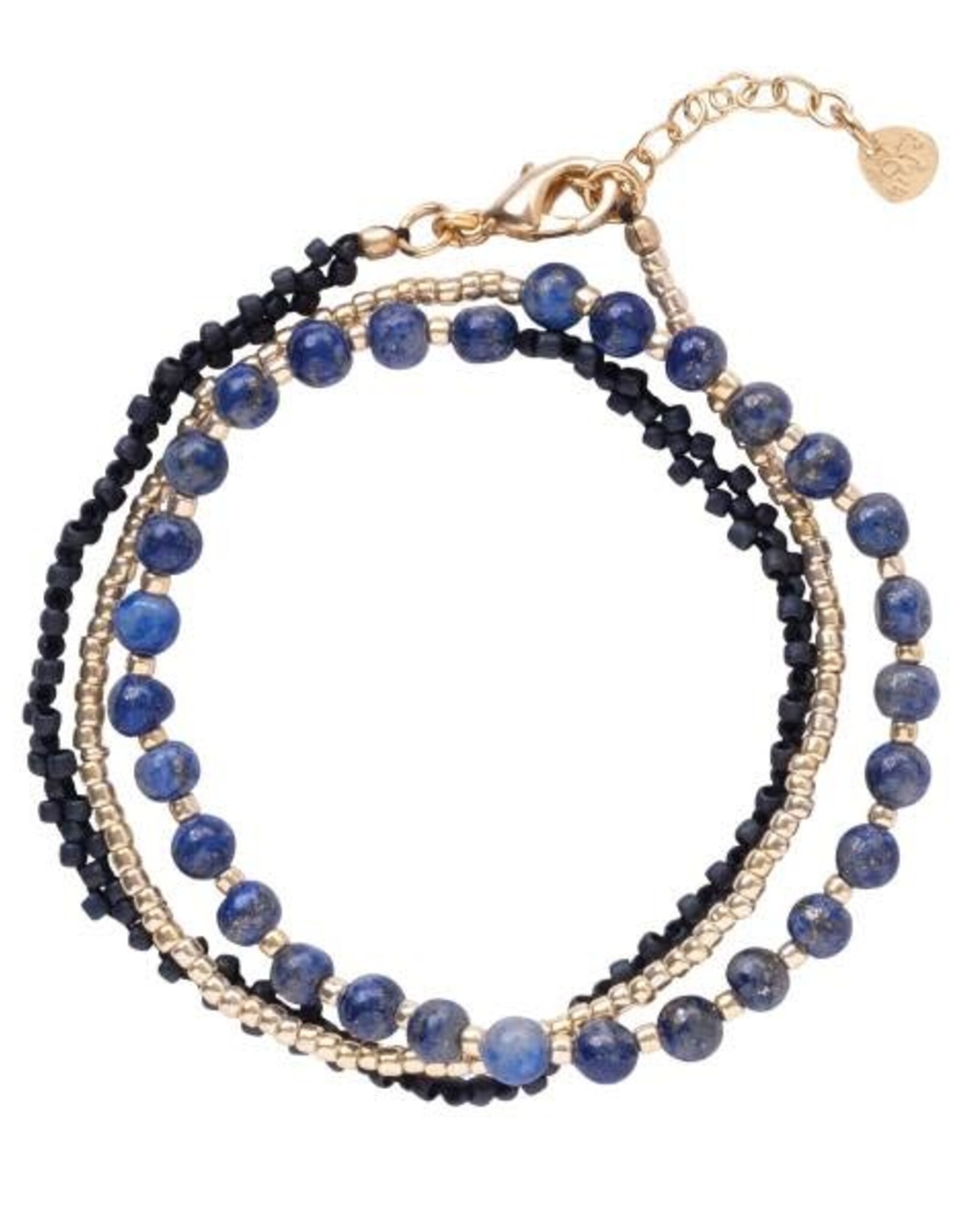 A Beautiful Story armband 'Beloved' - lapis lazuli