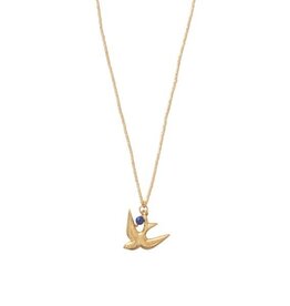 A Beautiful Story necklace 'Paradise' swallow - lapis lazuli gold