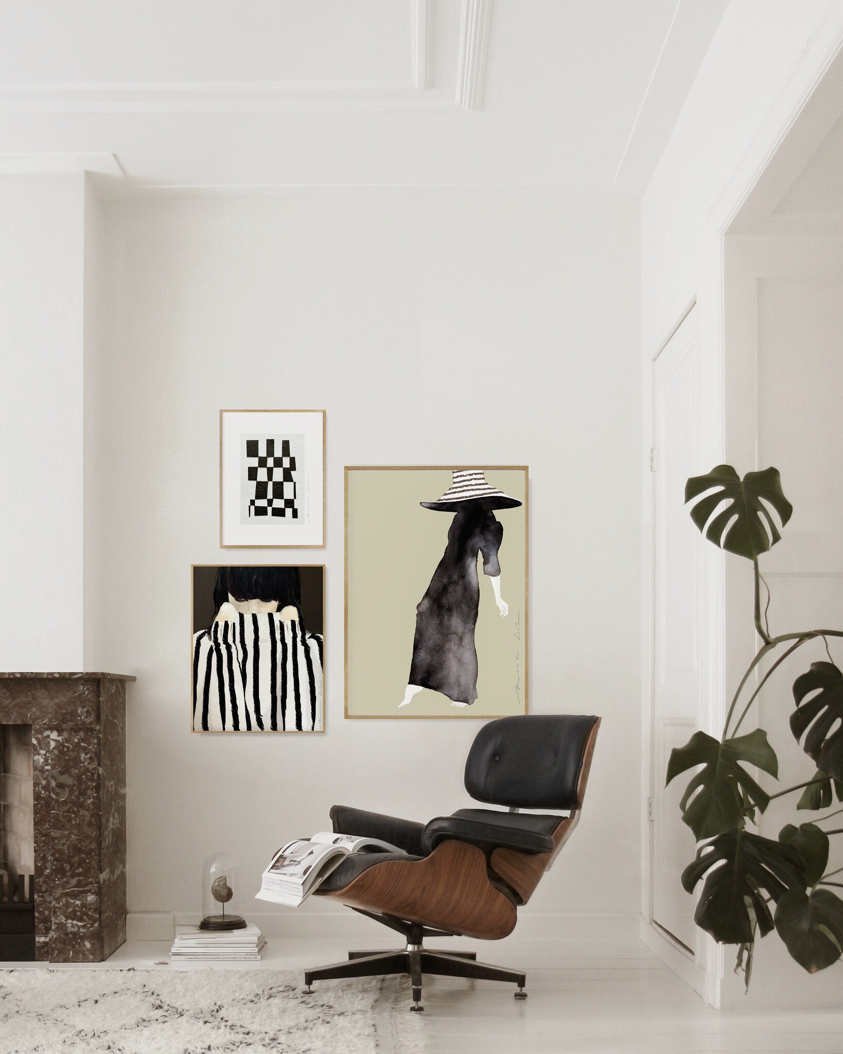 My Deer Art Shop artprint 'Lady in Stripes'