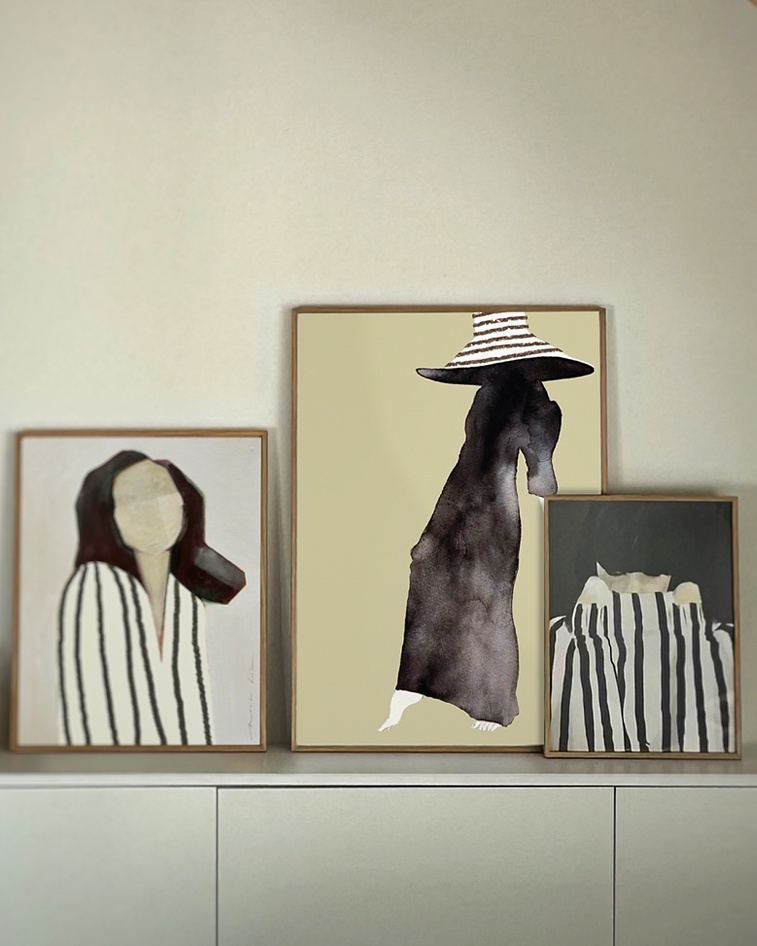 My Deer Art Shop artprint 'Lady in Stripes'