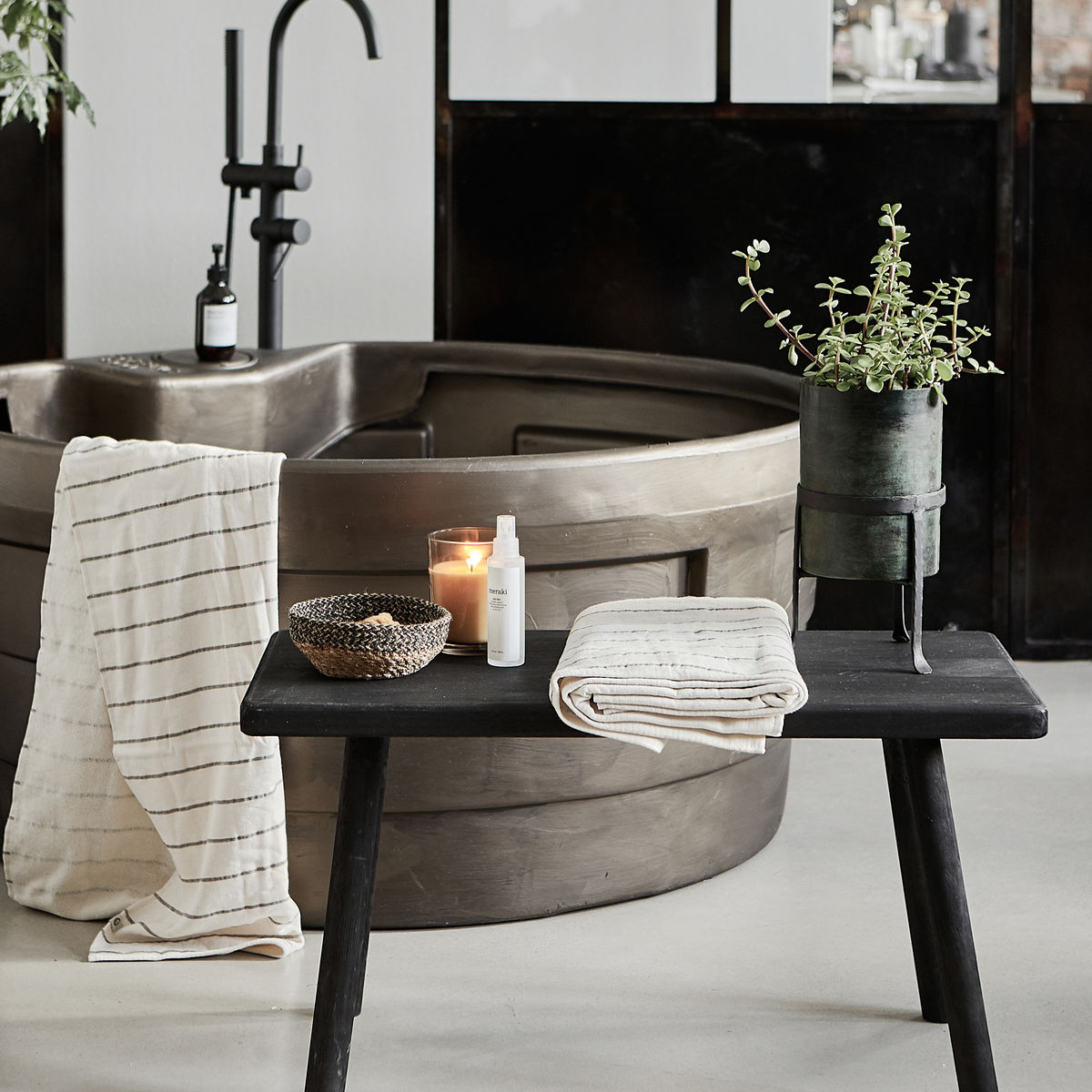 House Doctor bankje Nadi naturel