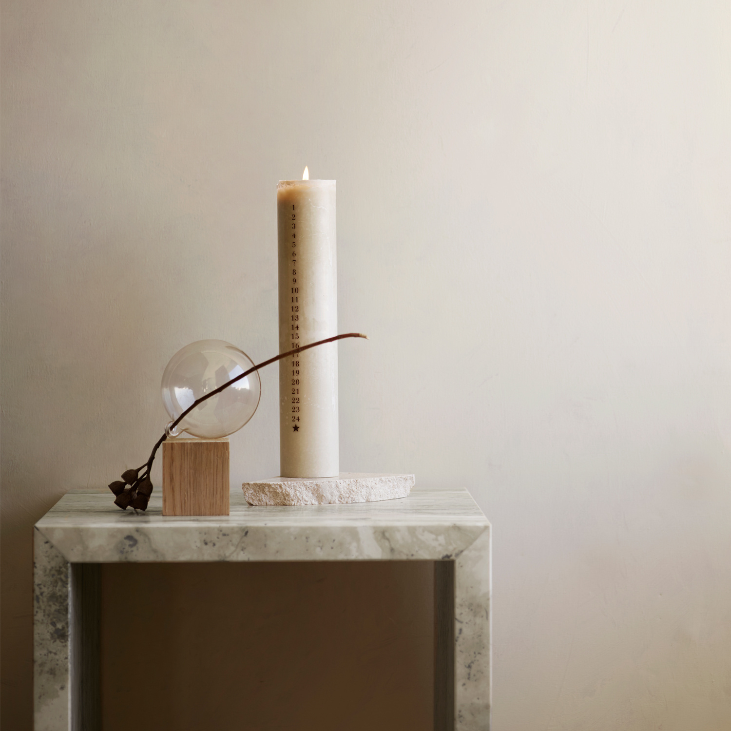 TineK Home adventskaars - stearin