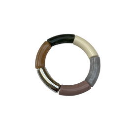 ByBjor Copy of armband 'Rainbow' - gold / beige