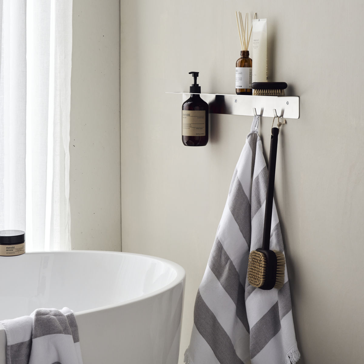 Meraki bottle hanger with hooks 'Bottle' - rvs