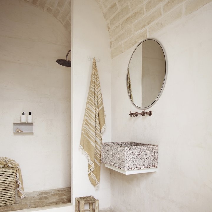 TineK Home wasmand met deksel - palmblad