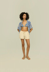 OAS Compagny short 'Drizzle Waffle' - ecru