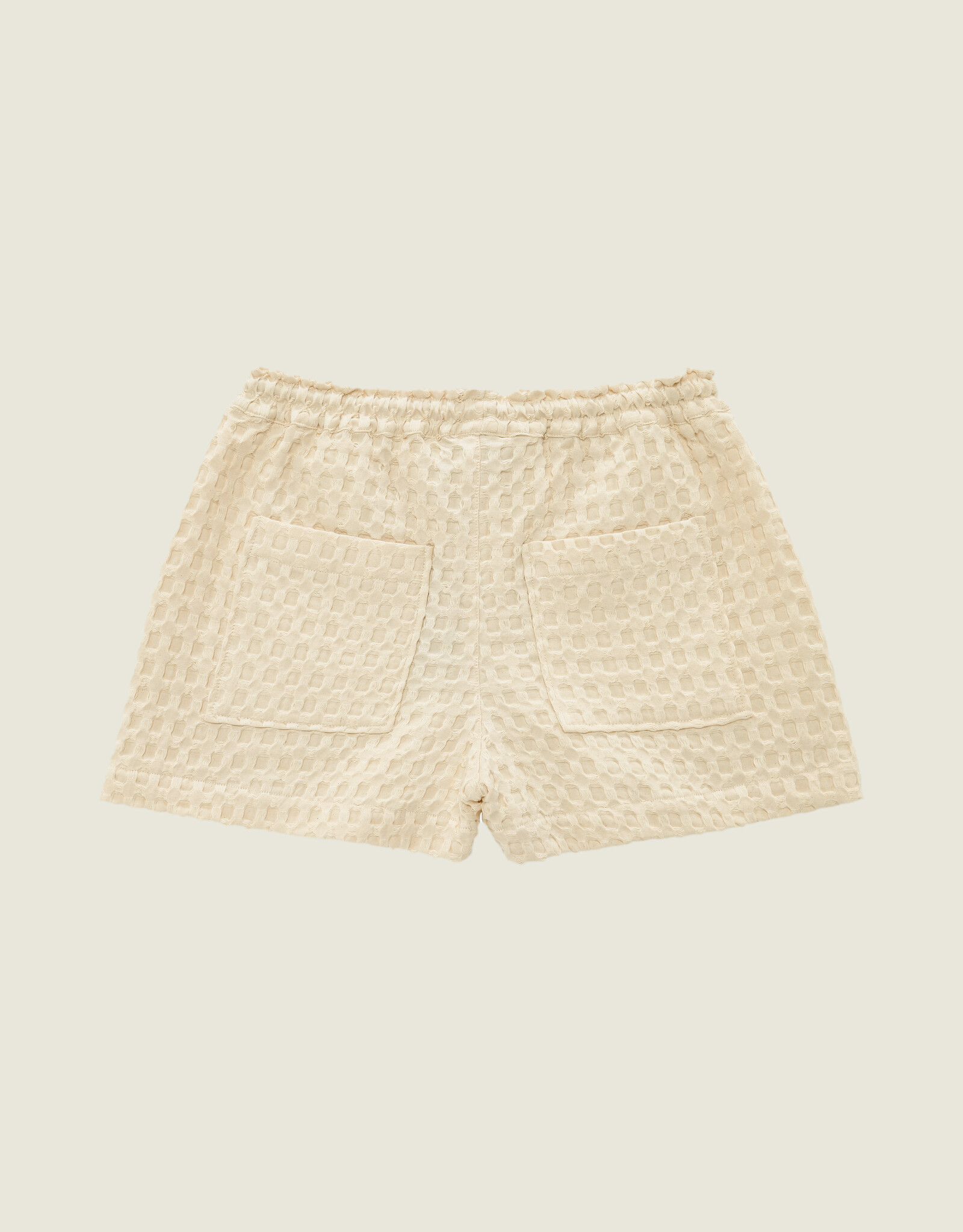 OAS Compagny shorts 'Drizzle Waffle' - ecru