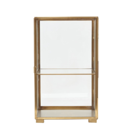 House Doctor Glazen vitrine brass