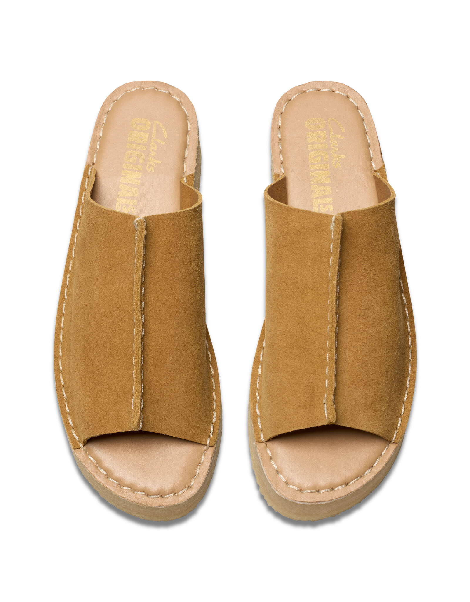 Clarks 'Wedge Slide' - mid tan