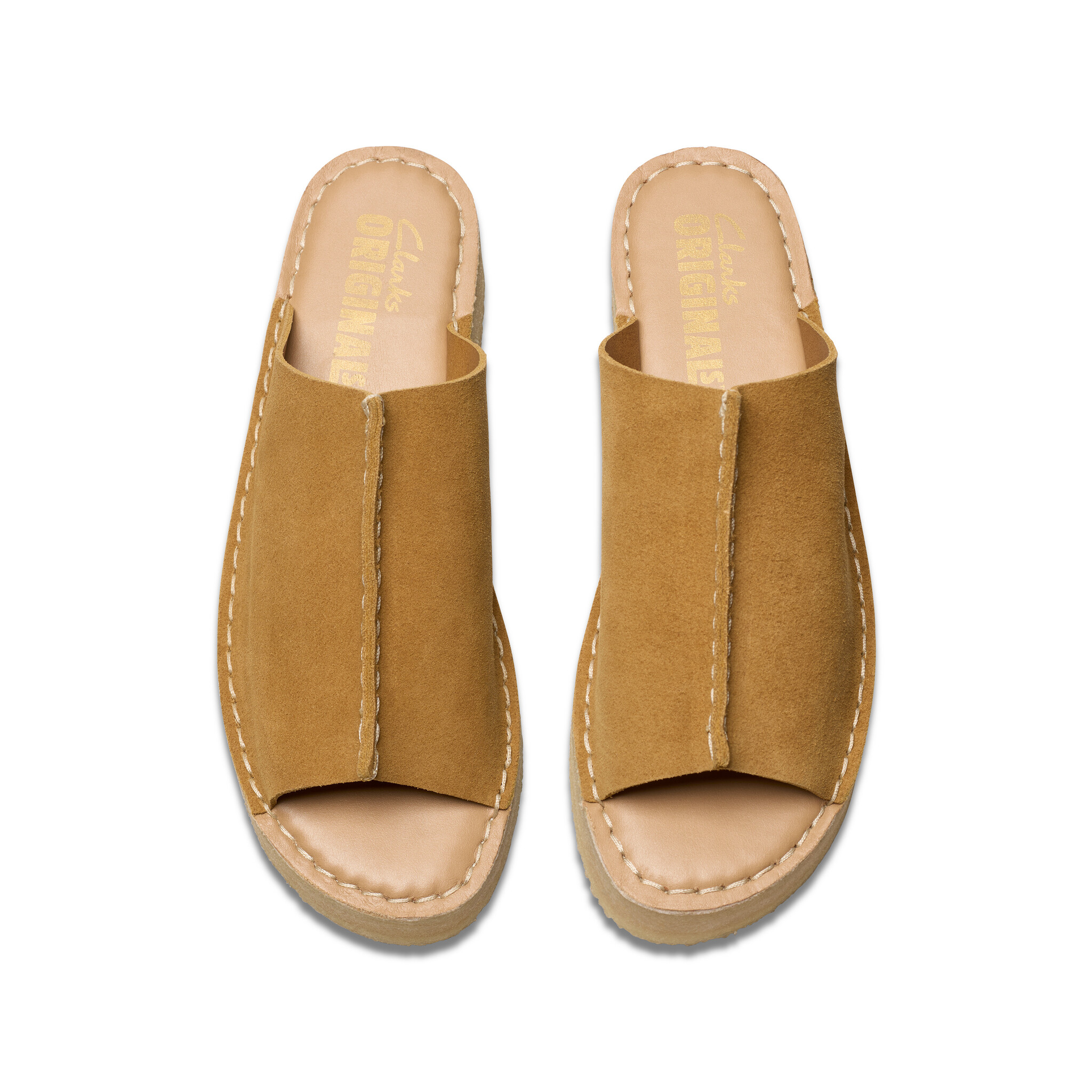 Clarks 'Wedge Slide' - mid tan