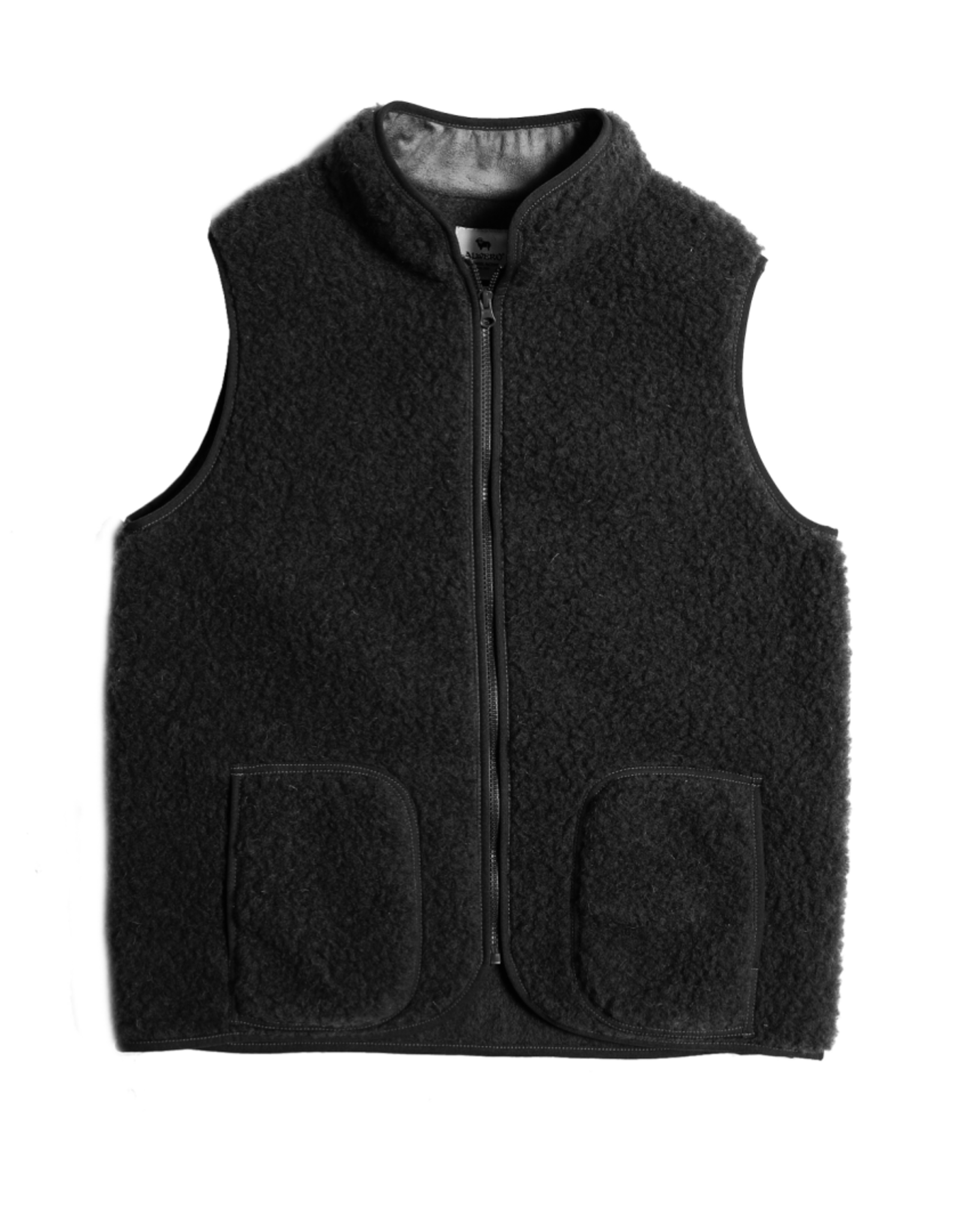 Alwero bodywarmer 'Rudi' wol - zwart