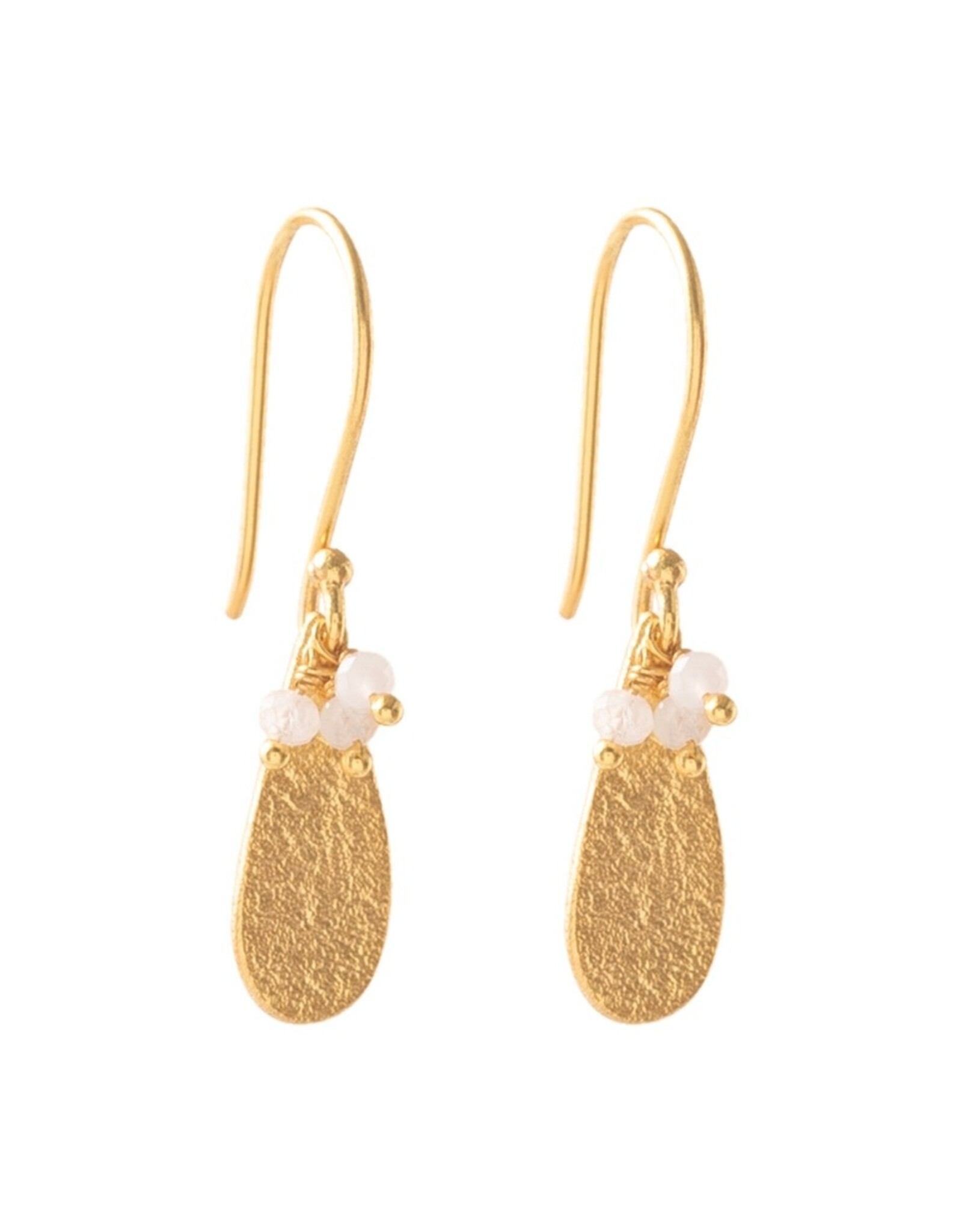 A Beautiful Story earrings 'Intention' moonstone - gold
