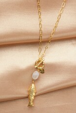 A Beautiful Story ketting 'Icon' vis sen - goud