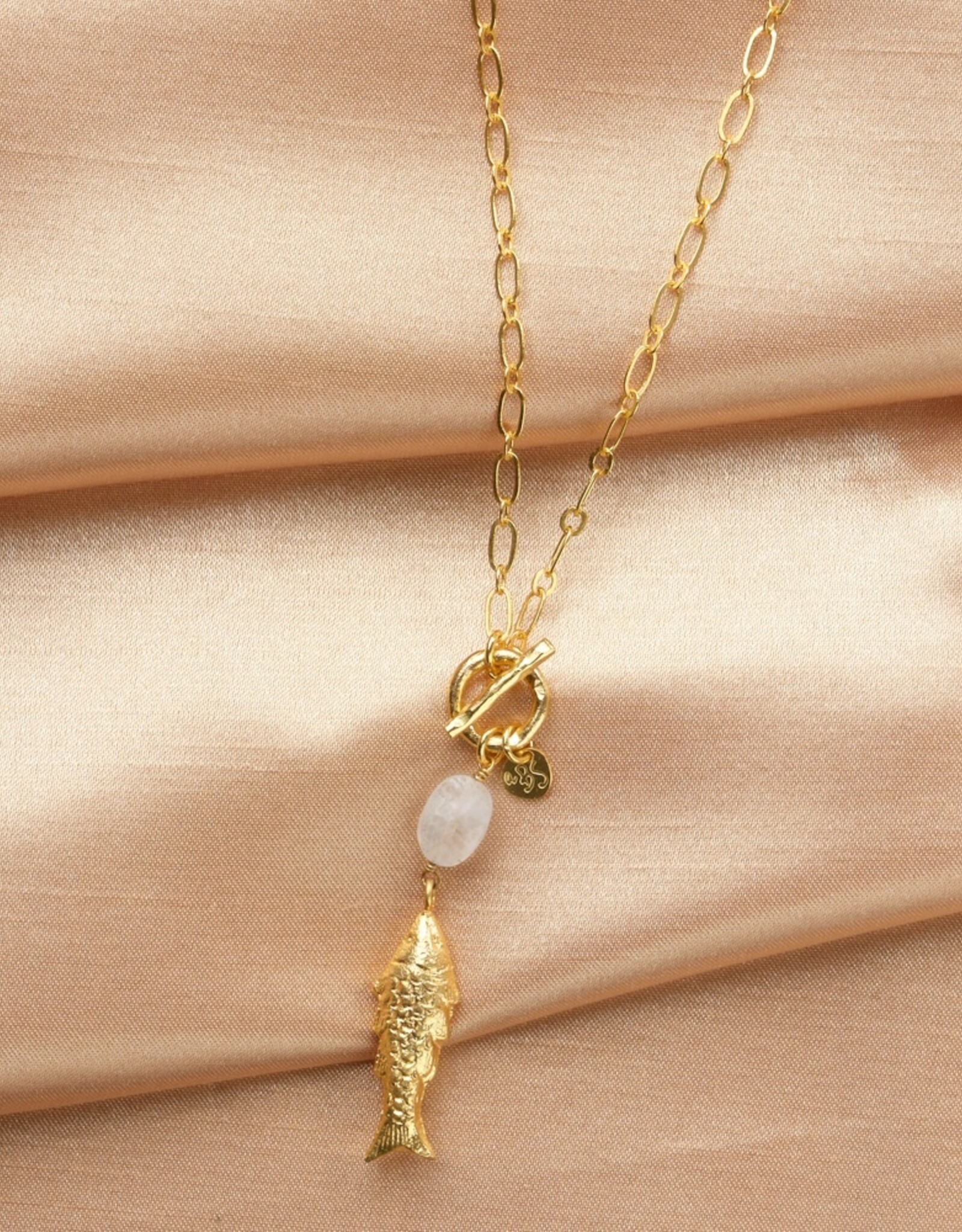 A Beautiful Story ketting 'Icon' vis sen - goud