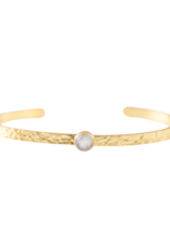 A Beautiful Story bracelet 'Sensitive' moonstone - gold