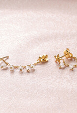 A Beautiful Story earrings 'Utopia' goud - moonstone