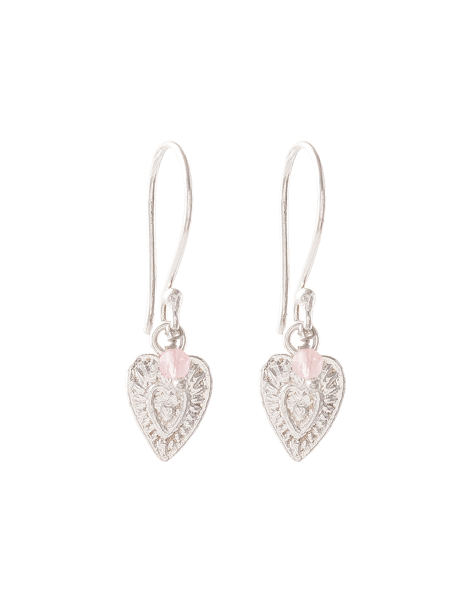 A Beautiful Story earrings 'Generous' heart - moonstone
